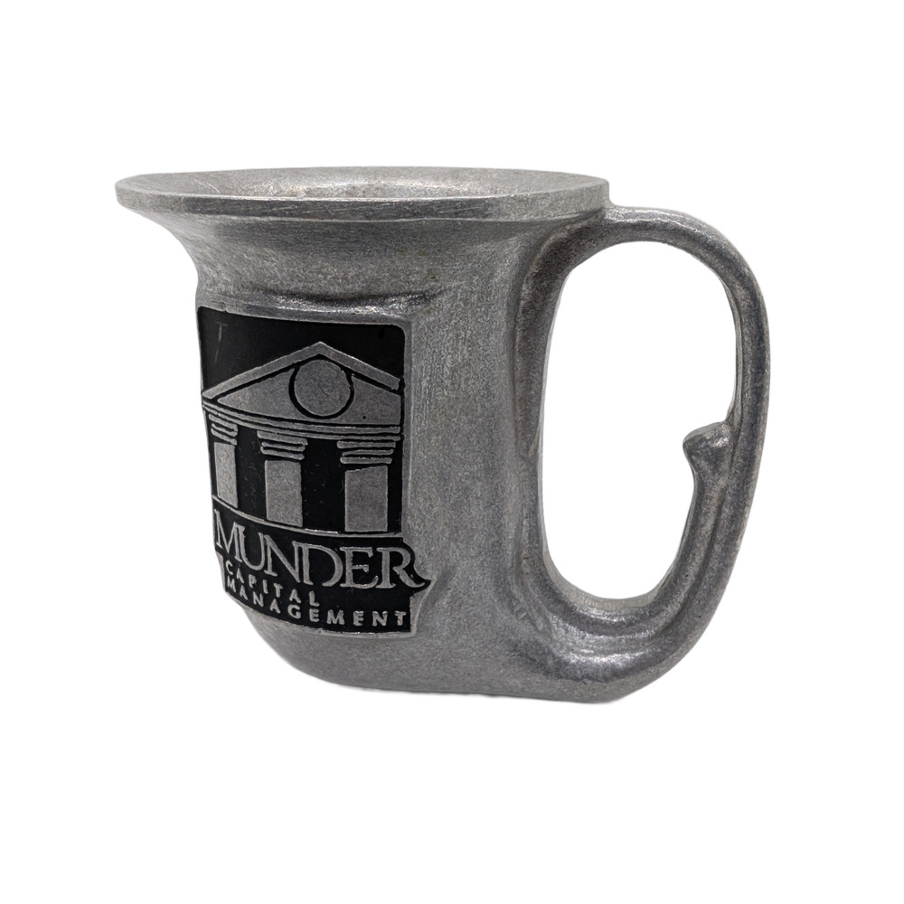 Vintage Pewter Tall Horn Mug Ale/Beer Noggin Stein Wilton